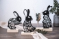 Preview: Aufsteller Osterhase mit Holzsockel